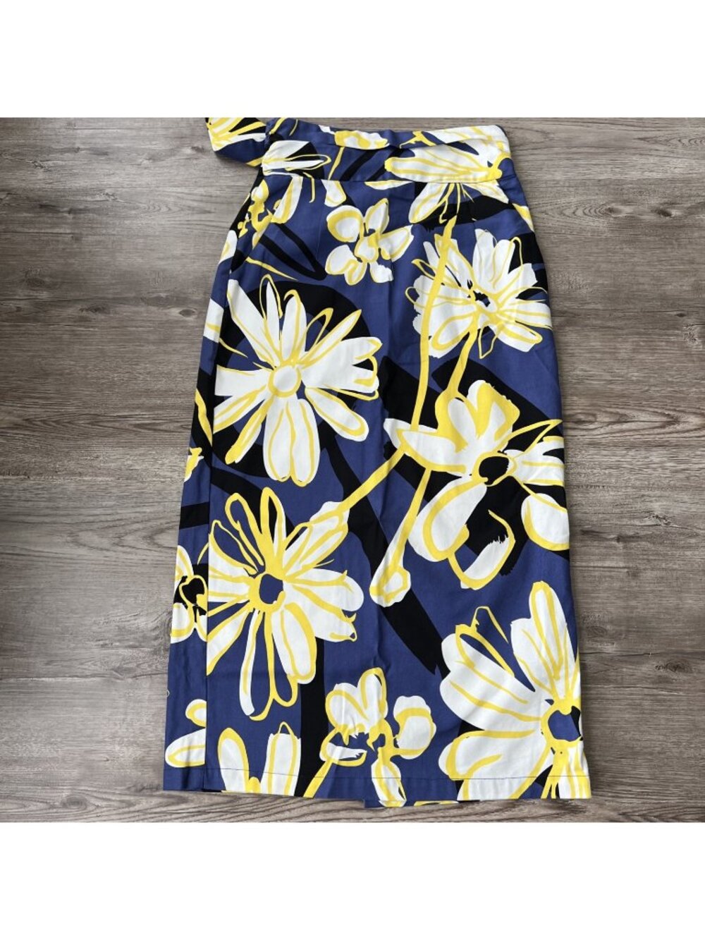 WHIT Two Anthropologie Matira High Rise Column Skirt Womens 2 Petite Cotton Midi